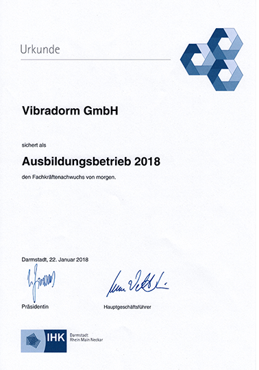 Ausbildungsauszeichnung der IHK Darmstadt