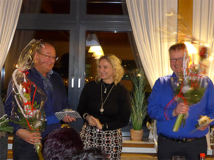 Von der Belegschaft gab es Blumen und Geschenke für die beiden Geschäftsführer